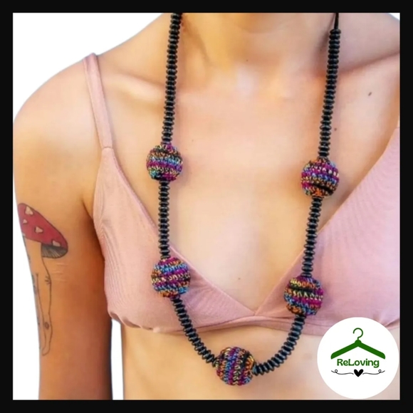 Jewelry - Bohemian handmade crochet necklace